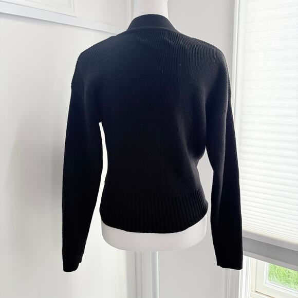 Modern Citizen Marlowe NWT Black Wrap Sweater Small Stitch Fix V-Neck - Picture 8 of 10